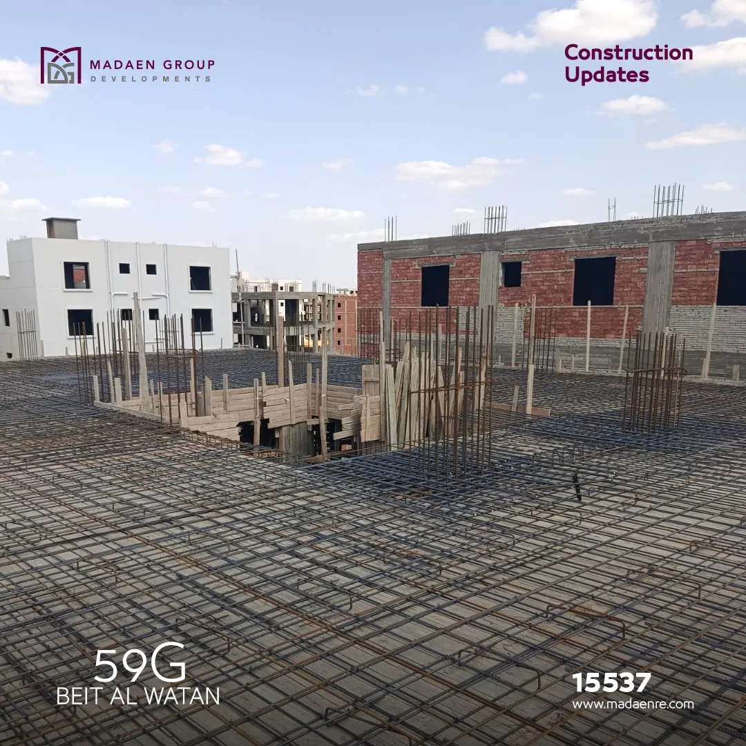 متابعة أعمال حدادة سقف الدور الثاني – قطعة G59